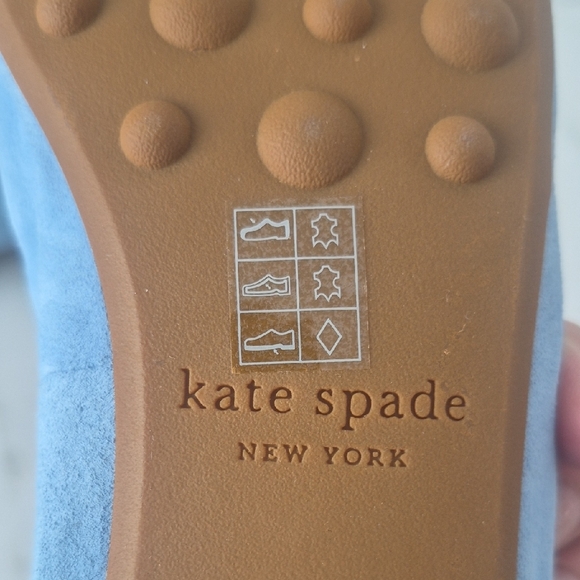 Kate Spade Sky Blue Suede Flats - Picture 7 of 8